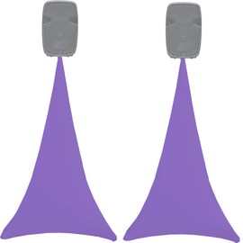 20 colors available .2x spandex stretch speaker stands scrims, SINGLE SIDED tripod cover … (lavender purple)