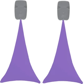 20 colors available .2x spandex stretch speaker stands scrims, SINGLE SIDED tripod cover … (lavender purple)
