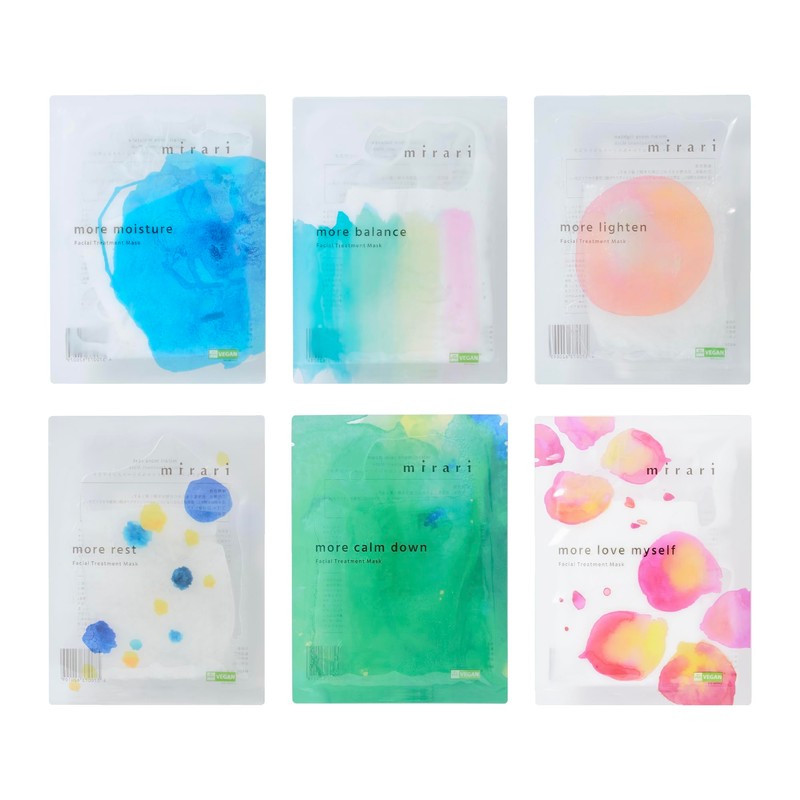 Mirari 6 Types Mirari Set Facial Treatment Mask, Sheet Mask,