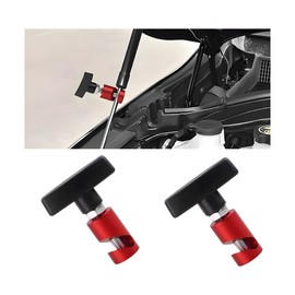 2PCS Car Hood Prop Struts Clamp, Vehicle Hood Lift Support Retaining Clip, Automotive Shock Prop Strut Support Stopper and Retainer Tool Accessories, Universal for Tailgate Trunk (Red)