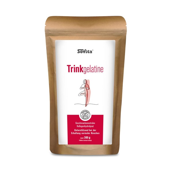 Drinking gelatin from natural collagen derived from protein hydrolysate, free