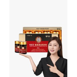 [Jeongwonsam] 6-year-old fermented red ginseng extract 365 200g x 4 bottles + shopping bag [9.6mg of fermented red ginseng ginsenosides with excellent absorption] / [정원삼]6년근 발효홍삼정365 200g x 4병+쇼핑백[흡수력이 뛰어난 발효홍삼진세노사이드 9.6mg]