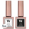 WithShan basic gel 2-piece set, keratin base gel 10g + non-wipe diamond top gel 10g, 5 sets / 위드샨 기초젤 2종 세트, 케라틴 베이스젤 10g + 논와이프 다이아 탑젤 10g, 5세트