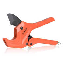 Luckyway PVC Pipe Cutter, Ratchet Pipe Cutter for PEX,PVC,PPR and Plastic Hoses, Ratcheting Pipe Cutter Tool for Home Repairs and Plumbers (1-5/8" Pipe Cutter)