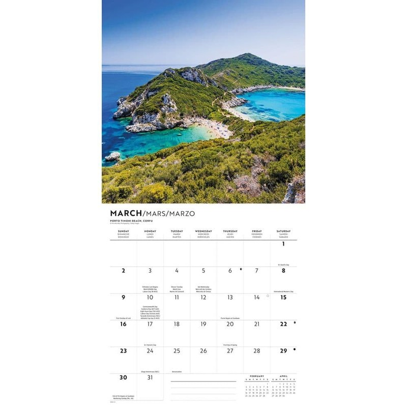 Carousel Calendars, Greek Isles 2025 Wall Calendar