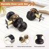 Probrico Front Door Entry Handles Lockset and Single Cylinder Deadbolt