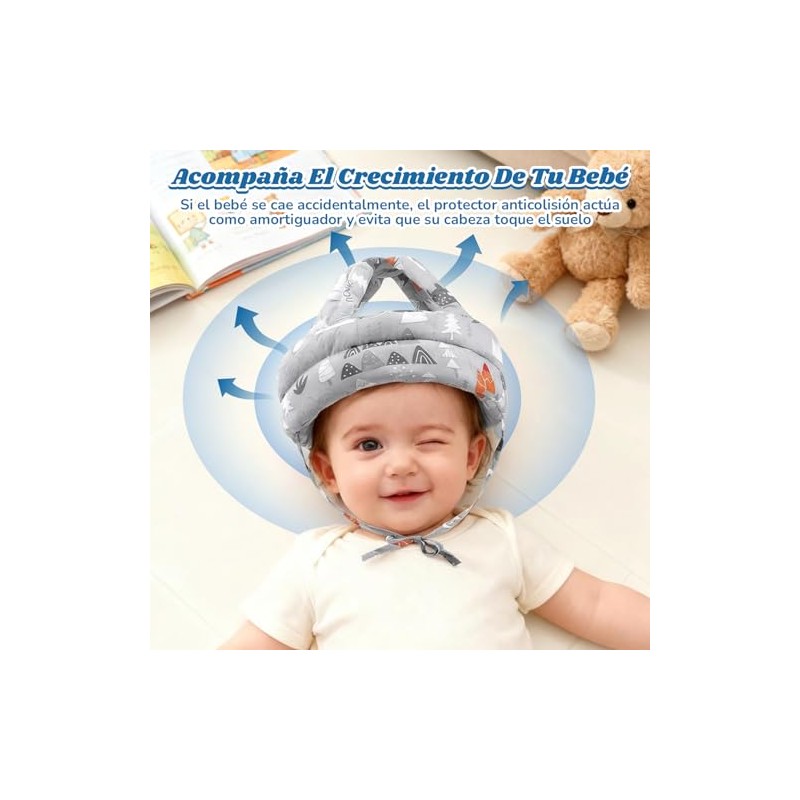 Casco para Niños Antigolpes, Casco Protector de Cabeza para Proteger