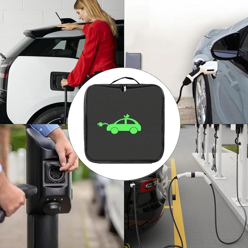 Kiuiom Charging Cable Bag, Electric Car, Non-Slip, Storage Bag for