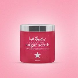 LA Bodies Sugar Scrub Exfoliating with Dragon Fruit and Other Natural Ingredients for Body Scrub and Foot Scrub - Soft Scrub for Nourishing Essential Skin Care, 20 oz (592 mL), Made in USA