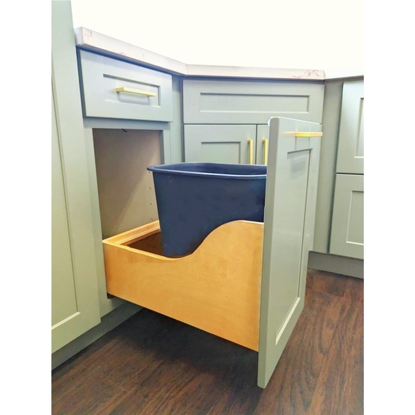 Pull Out Trash Can for Base Kitchen Cabinets, Storage Garbage