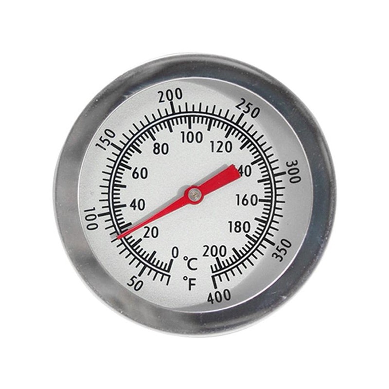 Oil thermometer with stainless steel probe, grill indicator for roasting,