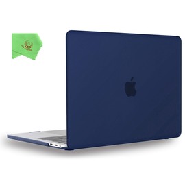 UESWILL MacBook Pro 13 inch M1 M2 Case 2024 2023 2022-2016 Release Model A2338 A2289 A2251 A2159 A1989 A1706 A1708, with USB-C Touch Bar, Matte Hard Shell Case Cover, Navy Blue