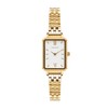 Carlheim Women's Watches Mila Petite Square 2620, White, gold, Classic
