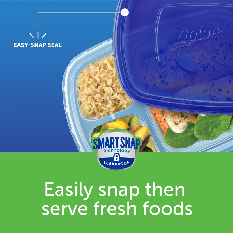 Ziploc Food Storage Meal Prep Containers Reusable for Kitchen Organization,