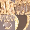 Finktonglan 11.8" Dimmable Crystal Ceiling Light with Remote, Mini Flush