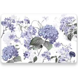 RUSPEPA 50 Pack Paper Place Mats, Hydrangea Design Disposable Paper Placemat for Kitchen, Dining, Spring Decoration，Party - 11 x 17 Inches