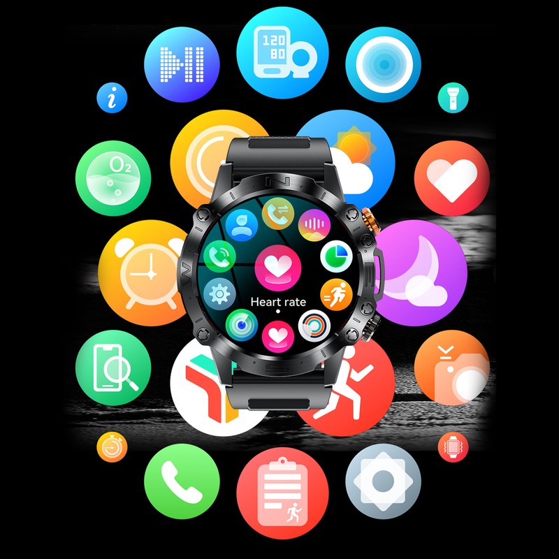 Smart Watches Camouflage Black With External Speaker Outdoor Smart Watch