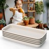 UOIENRT Rectangular Plastic Plant Saucers Tray, Window Sill Plant Tray,
