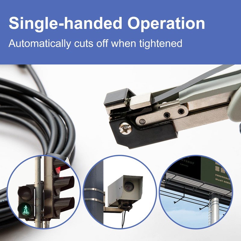 OFFO Metal Zip Tie Gun, Stainless Steel Automatic Cable Tie