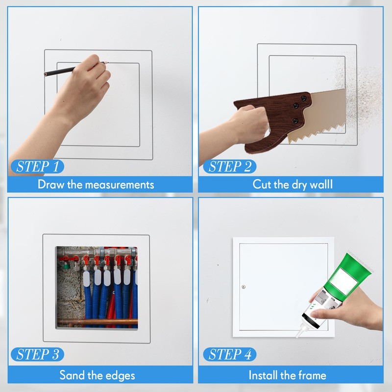Gisafai 12 x 12 Inch Aluminum Access Panel for Drywall