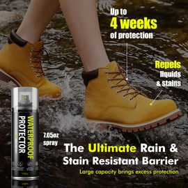 MOYAMUTU Shoe Protector Spray: Rain Stain Dirt Waterproof Shoe Spray, Nano Protection for Sneaker Suede Leather Boot Hat(7.05Oz)