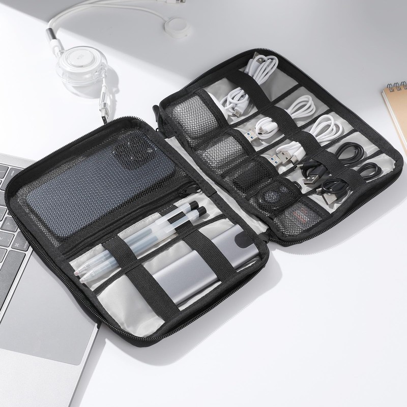 Cozary Cable Bag Electronic Cable Organiser, Universal Cable Organiser Bag