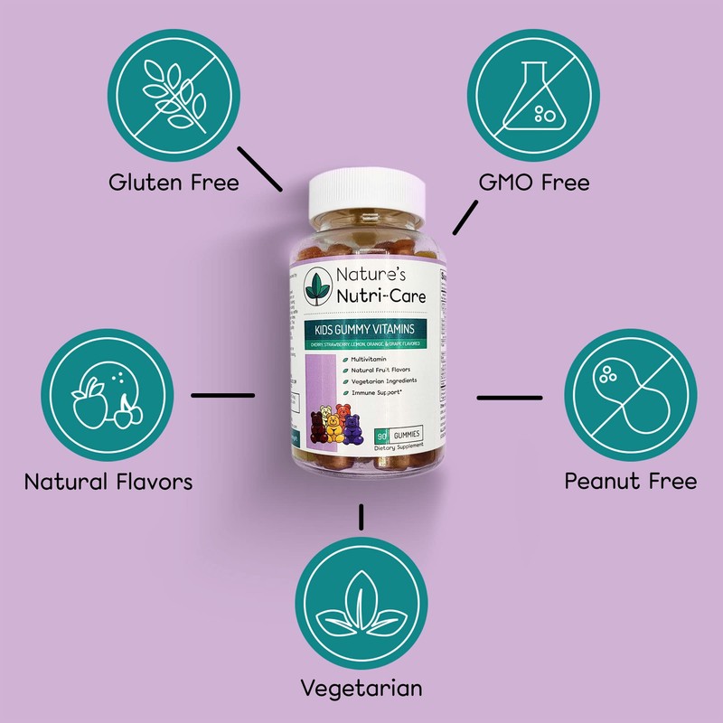 Nature's Nutri-Care Kids Gummy Vitamins - Kid Multivitamin Gummies with