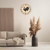 XNM Brown Rooster Wall Clocks Battery Operated 14 Inch Farmhouse