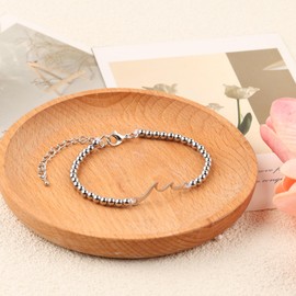 60th Birthday Gifts for Women Sea Wave Bracelet, 60 Year Old Birthday Cheer Up Gifts Decorations for Women Over 60 th Sister Teen Girls Retirement Gift Motivational Jewelry Best Friend for Woman Basket Mom Grandma