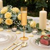 24 Pack Amber Plastic Champagne Flutes for Weddings Birthdays