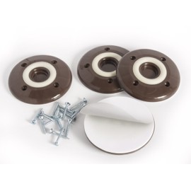 Slipstick CB827 Non Slip Grip Furniture Leg Floor Protectors for Furniture Feet (Set of 4) 82 mm Round Gripper Foot, Brown