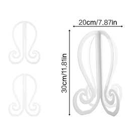 Tabanzhe Wig Stand-1PC Folding Wig Head Stand Collapsible Durable Holder Portable Display Stands for Short Wigs Hats Cosplay Masks Travel(White)