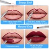 Retractable Lip Brush, Silver Dual Ended Lipstick Brush, Portable Brushes