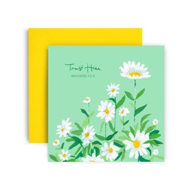 Huxters Religious Love and Support Card - Friend Female - Trust Him God - Sympathy Card 14.8cm