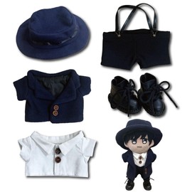 7.9 inches (20 cm) Plush, Suit, Outerwear, White Shirt, Shorts, Vest, Necktie, Belt, Replaceable Clothes, Cotton, Doll Clothes (Coordinates with Hat)