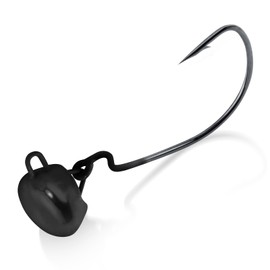 Dr.Fish 10 Pack Ned Rig Jig Heads Weedless Swinging Jig Head for Crappie Fishing EWG Wide Gap Hook Freshwater Swimbait Bass Fishing Lure 3/8oz(#1/0) Black