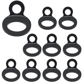 CADUFUELLY 10 Pcs Tie-Down Strap Rings, 15 MM x 18 MM Multi-Purpose Tie Down Anchor Strapping Hooks for Bicycles Motorcycles Truck Ladders ATV