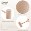 16 PCS Wooden Crab Mallets, Natural Hardwood Crab Mallet, 7.1
