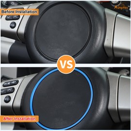 Aunginsy Center Console Panel Circle Ring Trim Cover Compatible with Toyota FJ Cruiser 2007-2021 Aluminum Car Central Control Panel Molding Decorative Ring Protection Cover Strip Interior Accessories