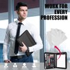 Eshow Portfolio Organizer - 3 Ring Binder with Zipper, Vegan