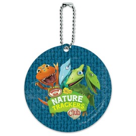 Nature Trackers Club Dinosaur Train Round Luggage ID Tag Card Suitcase Carry-On