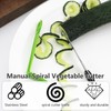 2Pcs Spiral Cutter Kit Stainless Steel Plastic Vegetables Spiralizers Manual
