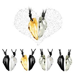 pont du monde Necklace Pendant, Wolf Tusk, Crystal Accessory, Unisex