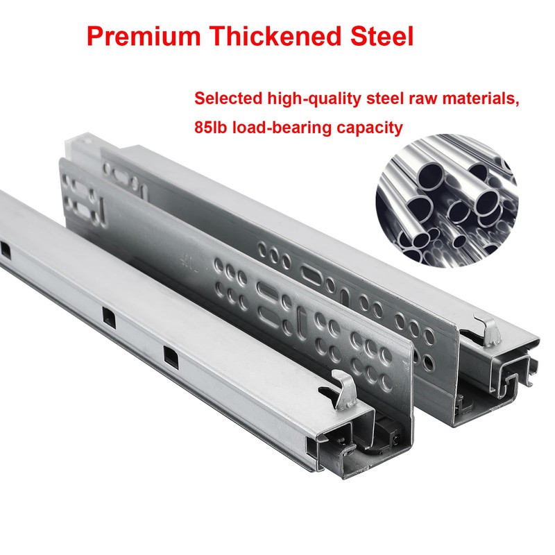 6 Pair of 14 Inch Undermount Soft Close Drawer Slides