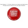 iJDMTOY Gloss Red Keyless Engine Push Start Button Cover Compatible