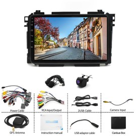 IKASEFU 9" Android 13 Wireless CarPlay Android Auto Car Radio Receiver for Honda HR-V 2016-2019, 2+32G Touch Screen Double Din Car Stereo with GPS Navigation WiFi Bluetooth AHD Backup Camera Mic