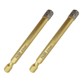 NBB Diamond Brazed Drill Bits with Hex Shank E6.3 mm, Quick Connection, Dry or Wet Drilling on Ceramic, Tiles, Granite, Marble, for Use with Wired or Wireless Drills (2.8 mm)