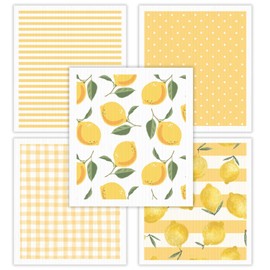 HALL & PERRY - Paños de cocina suecos, 5 unidades, paños de esponja de celulosa reutilizables para cocina y limpieza, ecológicos, ultra absorbentes, d