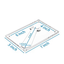 AITEE 4x6 Acrylic Picture Frames 3 Pack, Clear Picture Frames with Stand, Magnetic Frame Acrylic Lucite Frameless Transparent Cubes Floating Gift for Home Office Desktop Display Horizontally or