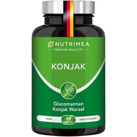 Konjak | Natural fibre, 90 capsules 100% vegan, GMO free, gluten free, lactose free,
